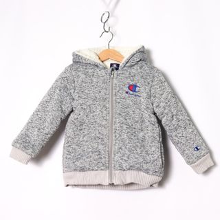 チャンピオン(Champion)のチャンピオン ジップアップパーカー 裏ボア アウター キッズ 男の子用 110サイズ グレー Champion(Tシャツ/カットソー)