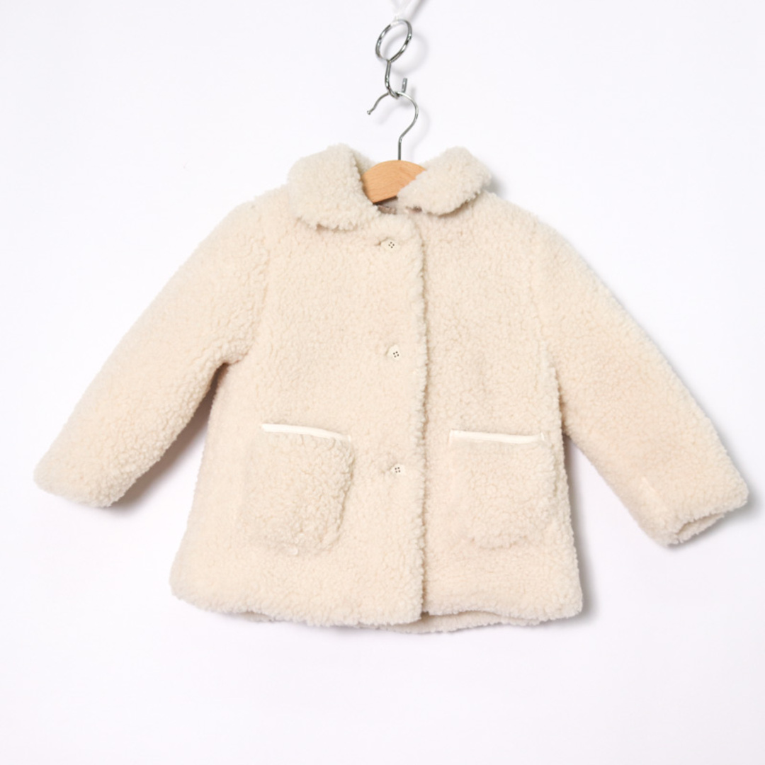 ZARA(ザラ)のザラ ボアフリースジャケット ジャンパー アウター ベビー 女の子用 12-18months/86cmサイズ ベージュ ZARA キッズ/ベビー/マタニティのベビー服(~85cm)(ジャケット/コート)の商品写真