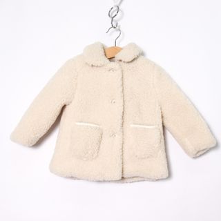 ザラ(ZARA)のザラ ボアフリースジャケット ジャンパー アウター ベビー 女の子用 12-18months/86cmサイズ ベージュ ZARA(ジャケット/コート)