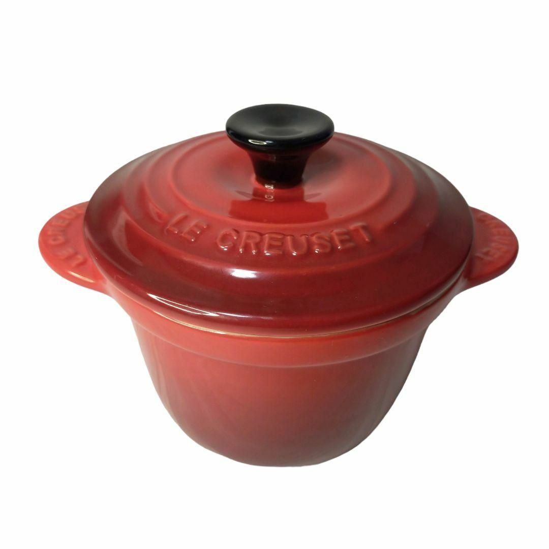 LE CREUSET(ルクルーゼ)のル・クルーゼ(Le Creuset) 耐熱容器 ミニ・ココット・チェリーレッド インテリア/住まい/日用品のキッチン/食器(食器)の商品写真