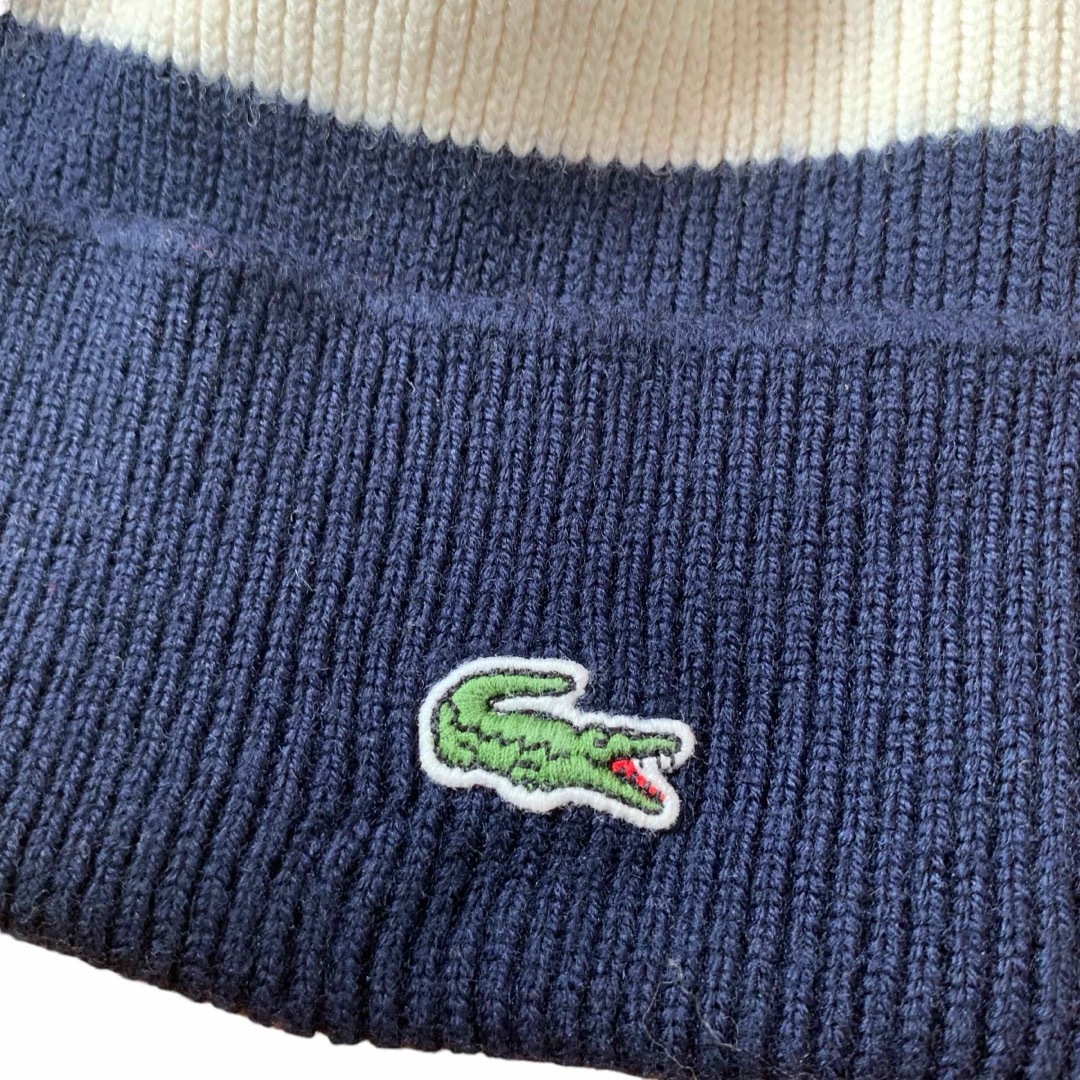 LACOSTE(ラコステ)のラコステ  ニット帽子　ウール　フランス製　メンズ　レディース メンズの帽子(ニット帽/ビーニー)の商品写真