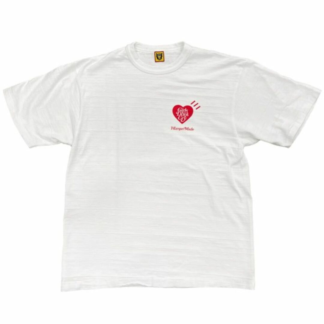 HUMAN MADE(ヒューマンメイド)の2023 Human Made × Girls Don't Cry GDC VALENTINE'S DAY T-SHIRT 白 L : P155 メンズのトップス(Tシャツ/カットソー(半袖/袖なし))の商品写真