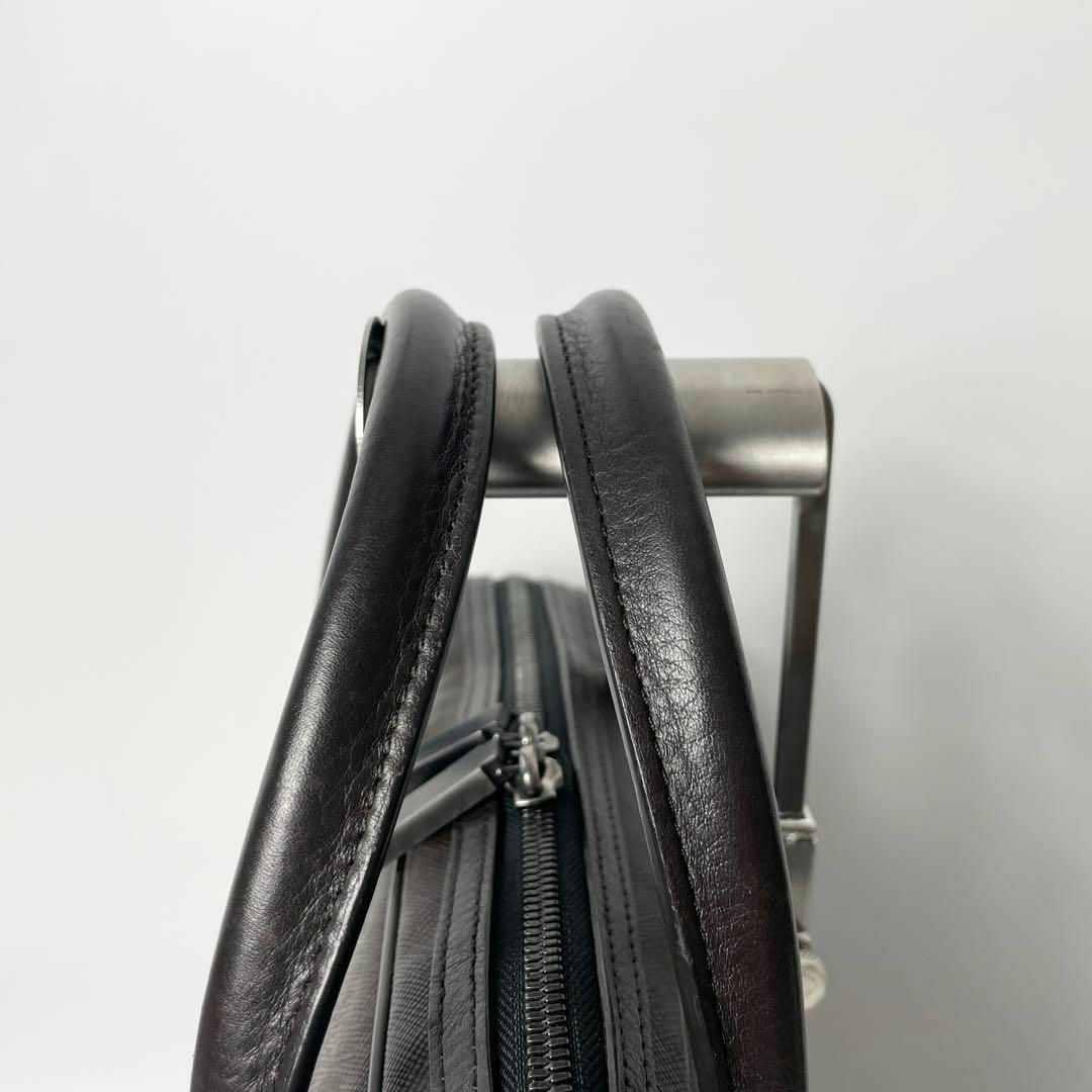 Dunhill(ダンヒル)の【美品】ダンヒル　ウィンザー　PVC×レザー　ブラウン　2wayビジネスバッグ メンズのバッグ(ビジネスバッグ)の商品写真