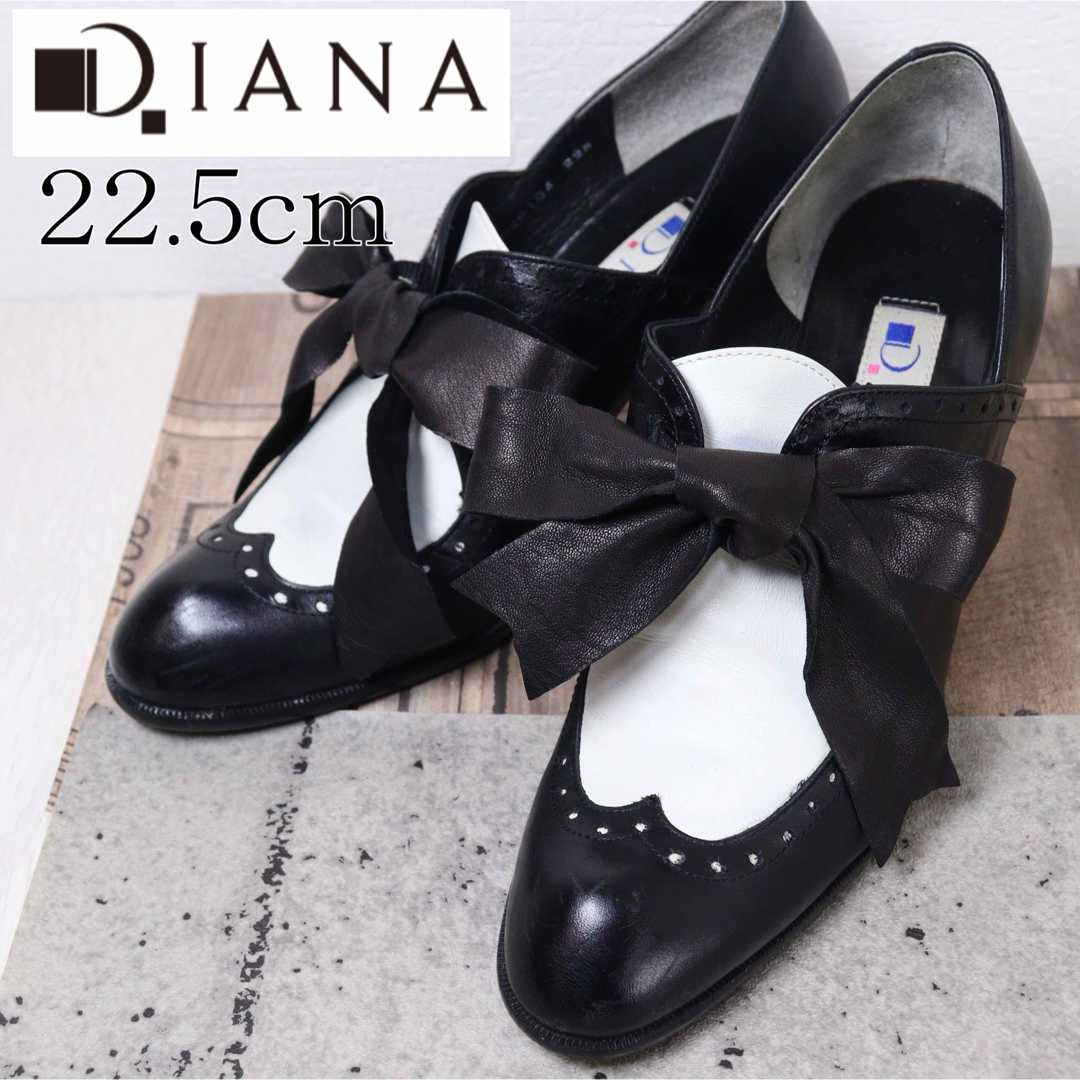 DIANA(ダイアナ)のDIANA ダイアナ 22.5　リボン　パンプス　ブーティー　ショートブーツ レディースの靴/シューズ(ハイヒール/パンプス)の商品写真