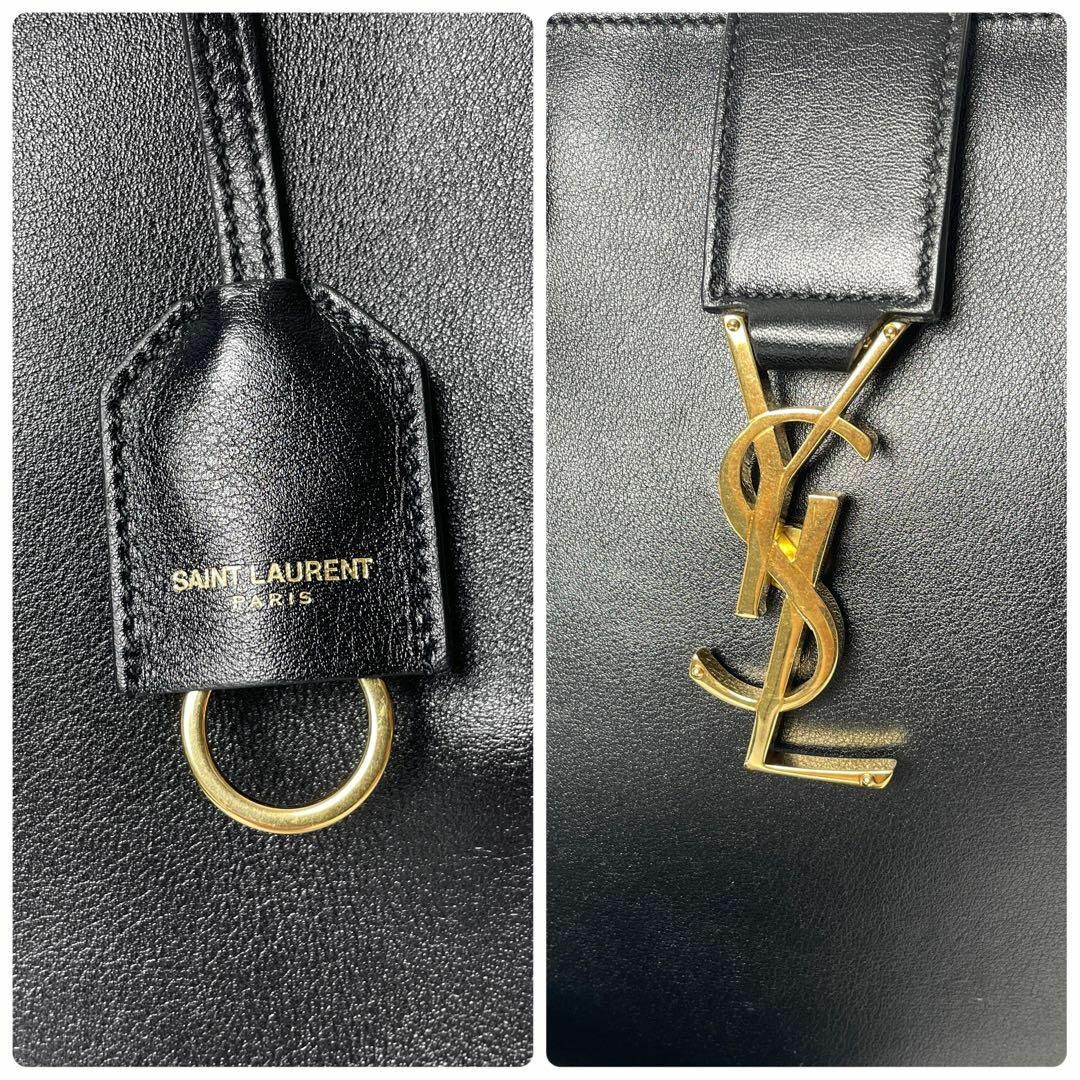 Saint Laurent(サンローラン)の【美品・保存袋付】サンローラン　ベイビーカバス　YSL ブラック　ハンドバッグ レディースのバッグ(ハンドバッグ)の商品写真