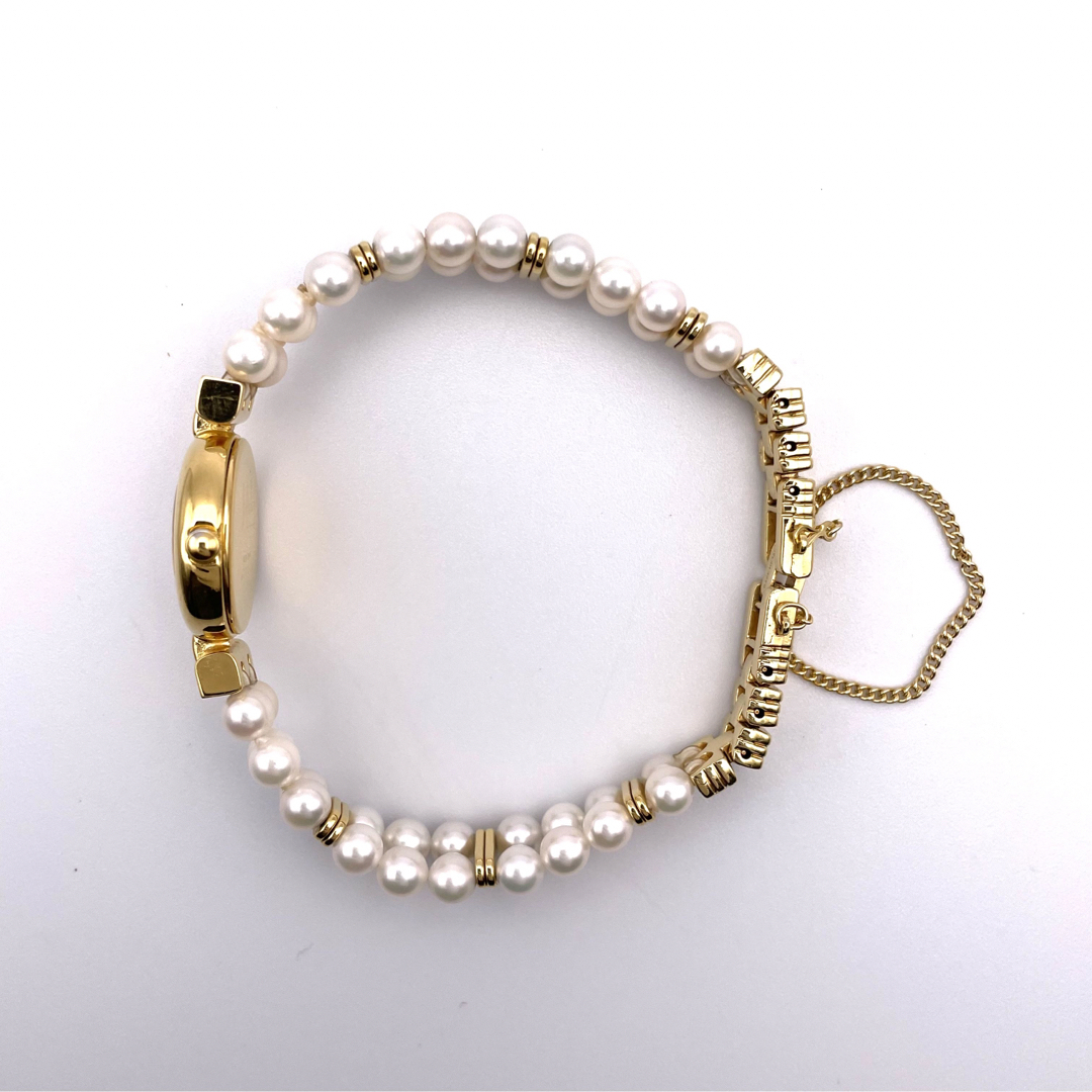 【美品・OH済・限定・稼動品】ミキモト MIKIMOTO パール シェル JAL レディースのファッション小物(腕時計)の商品写真