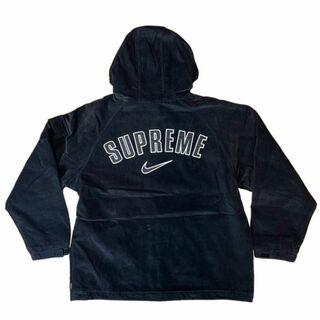 シュプリーム(Supreme)の22SS Supreme × NIKE Arc Corduroy Hooded Jacket 黒 XL(ブルゾン)