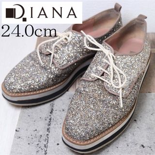 ダイアナ(DIANA)のDIANA ダイアナ　24.0 スニーカー　グリッター　ラメ　厚底(スニーカー)