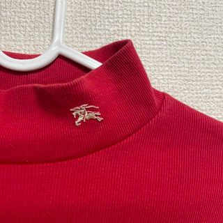 バーバリー(BURBERRY)のバーバリー　Burberry 赤　トップス　Tシャツ　古着　(Tシャツ/カットソー)