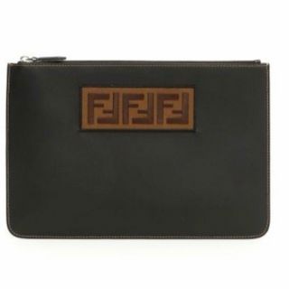 フェンディ(FENDI)のFENDI フェンディ クラッチバッグ バッグ ブラック ズッカ(ハンドバッグ)