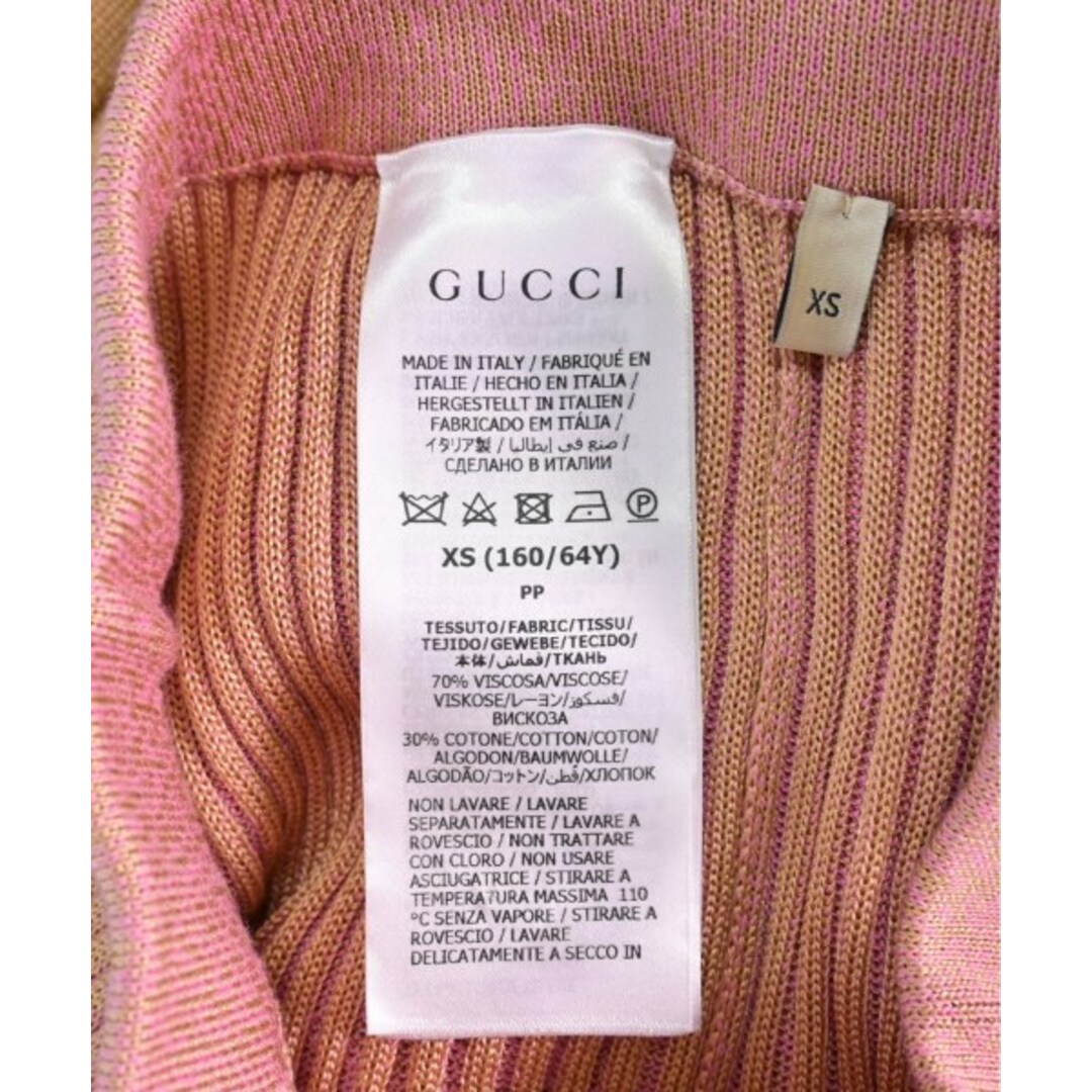 Gucci(グッチ)のGUCCI グッチ ひざ丈スカート XS ベージュxピンク 【古着】【中古】 レディースのスカート(ひざ丈スカート)の商品写真