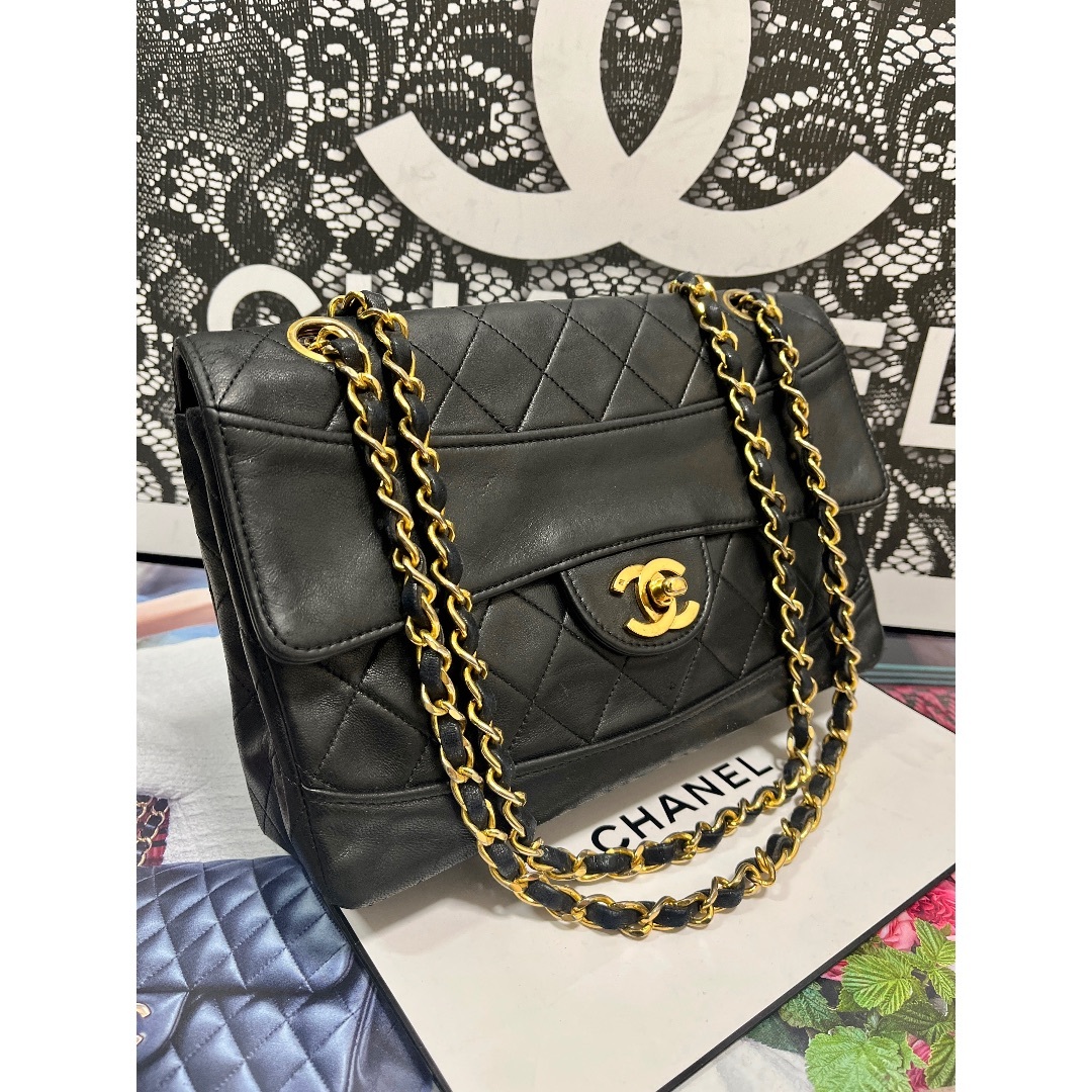 CHANEL(シャネル)の◆◇極上美品 シャネル CHANEL ヴィンテージ マトラッセ デザインフラップ レディースのバッグ(ショルダーバッグ)の商品写真