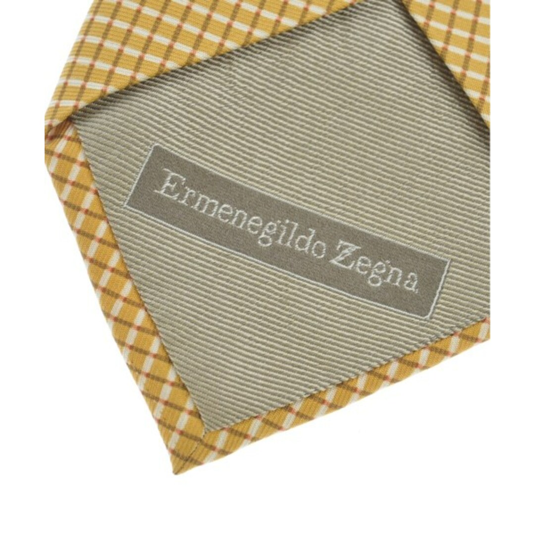 Ermenegildo Zegna(エルメネジルドゼニア)のErmenegildo Zegna ネクタイ - 黄x白xグレー(チェック) 【古着】【中古】 メンズのファッション小物(ネクタイ)の商品写真