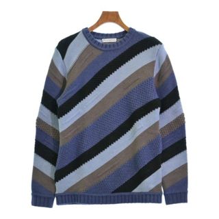 ジェイダブリューアンダーソン(J.W.ANDERSON)のJW Anderson ニット・セーター S 青xグレーx緑(総柄) 【古着】【中古】(ニット/セーター)