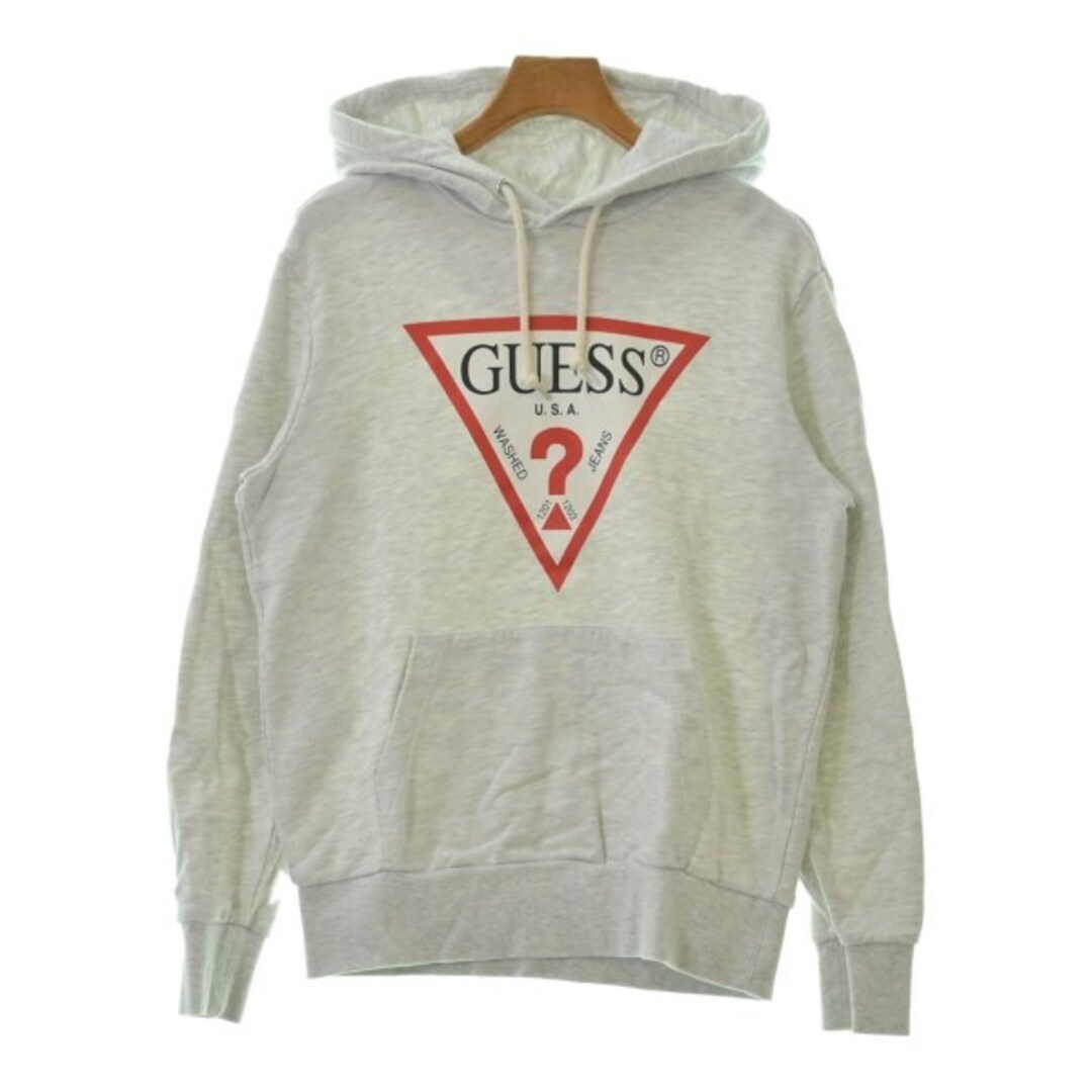 GUESS(ゲス)のGUESS ゲス パーカー M ライトグレー 【古着】【中古】 メンズのトップス(パーカー)の商品写真