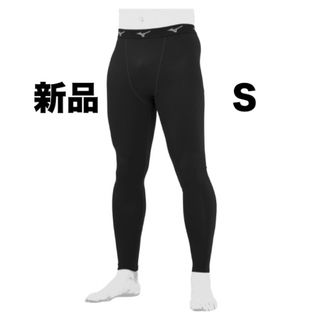 ミズノ(MIZUNO)のMIZUNO裏起毛ロングタイツ ブラックS 男女兼用ユニセックス12JB2X83(ウェア)