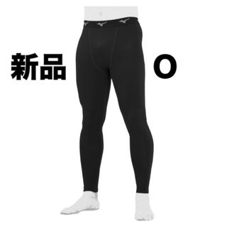 ミズノ(MIZUNO)のMIZUNO裏起毛ロングタイツ ブラックO 男女兼用ユニセックス12JB2X83(ウェア)