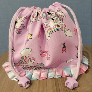 ハンドメイド　お弁当袋(ランチボックス巾着)