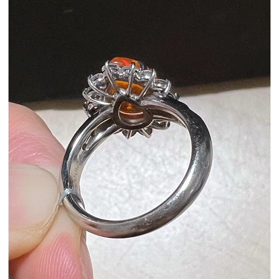 天然オパール  ダイヤ リング2.67ct pt900 r レディースのアクセサリー(リング(指輪))の商品写真