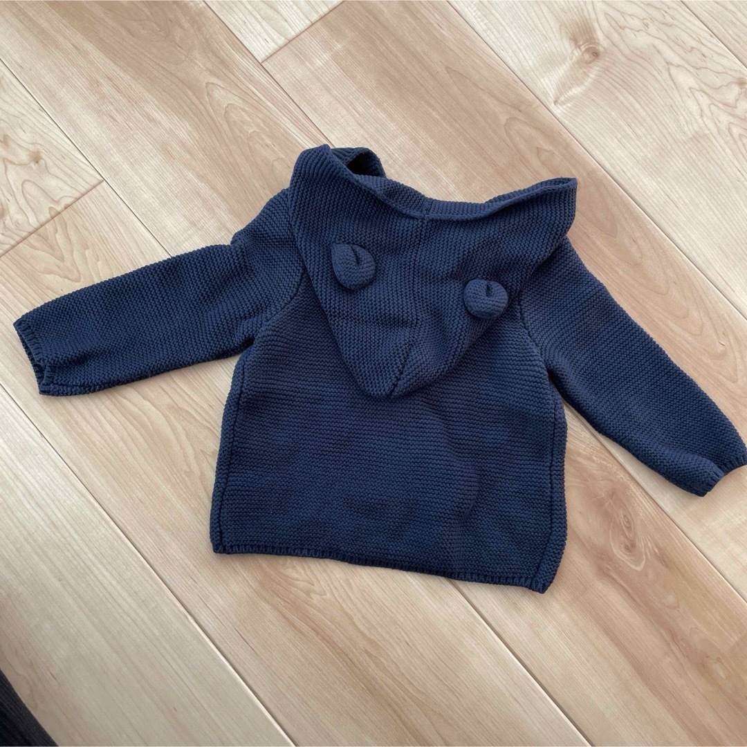 babyGAP(ベビーギャップ)のbaby gap くま耳　カーディガン キッズ/ベビー/マタニティのベビー服(~85cm)(ニット/セーター)の商品写真