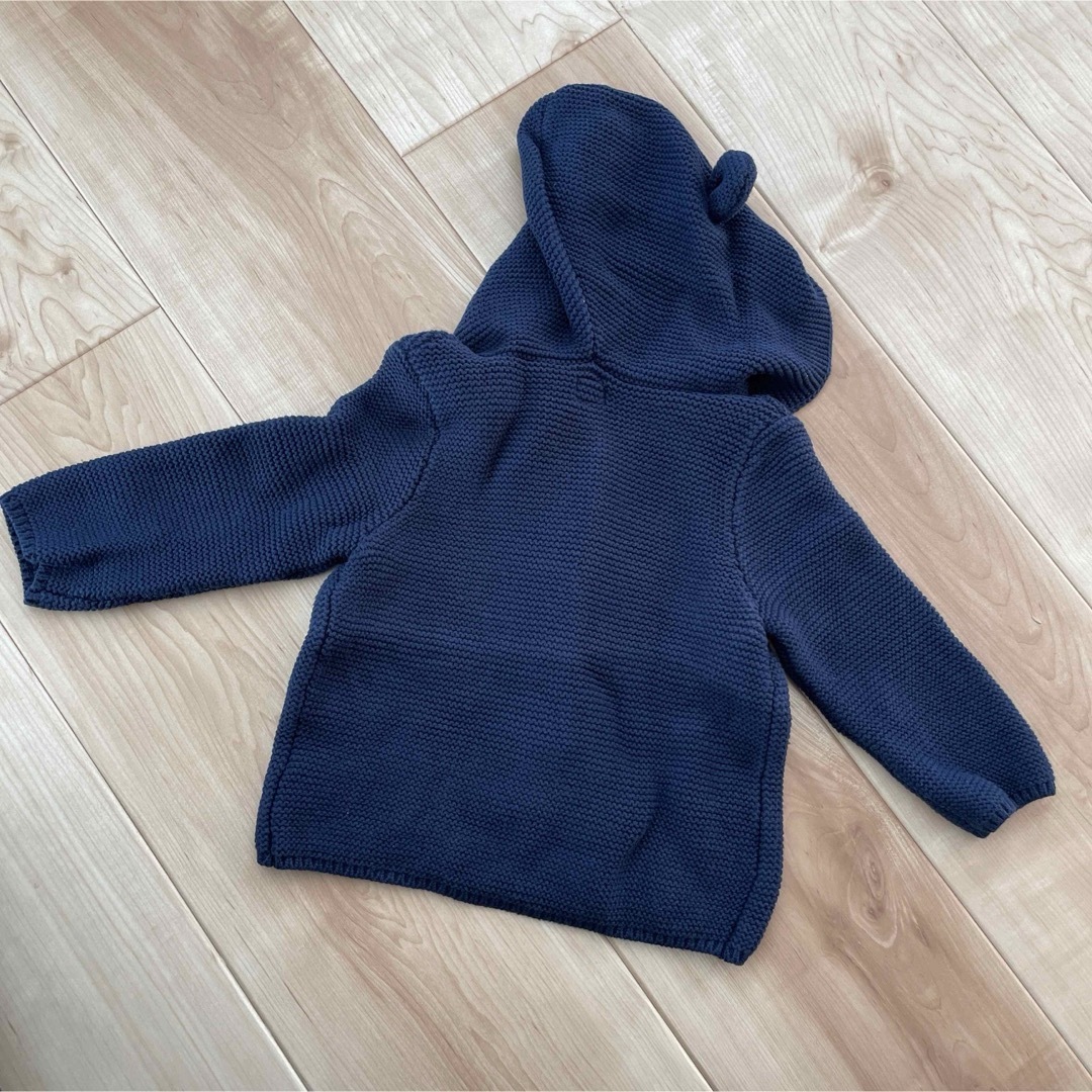 babyGAP(ベビーギャップ)のbaby gap くま耳　カーディガン キッズ/ベビー/マタニティのベビー服(~85cm)(ニット/セーター)の商品写真