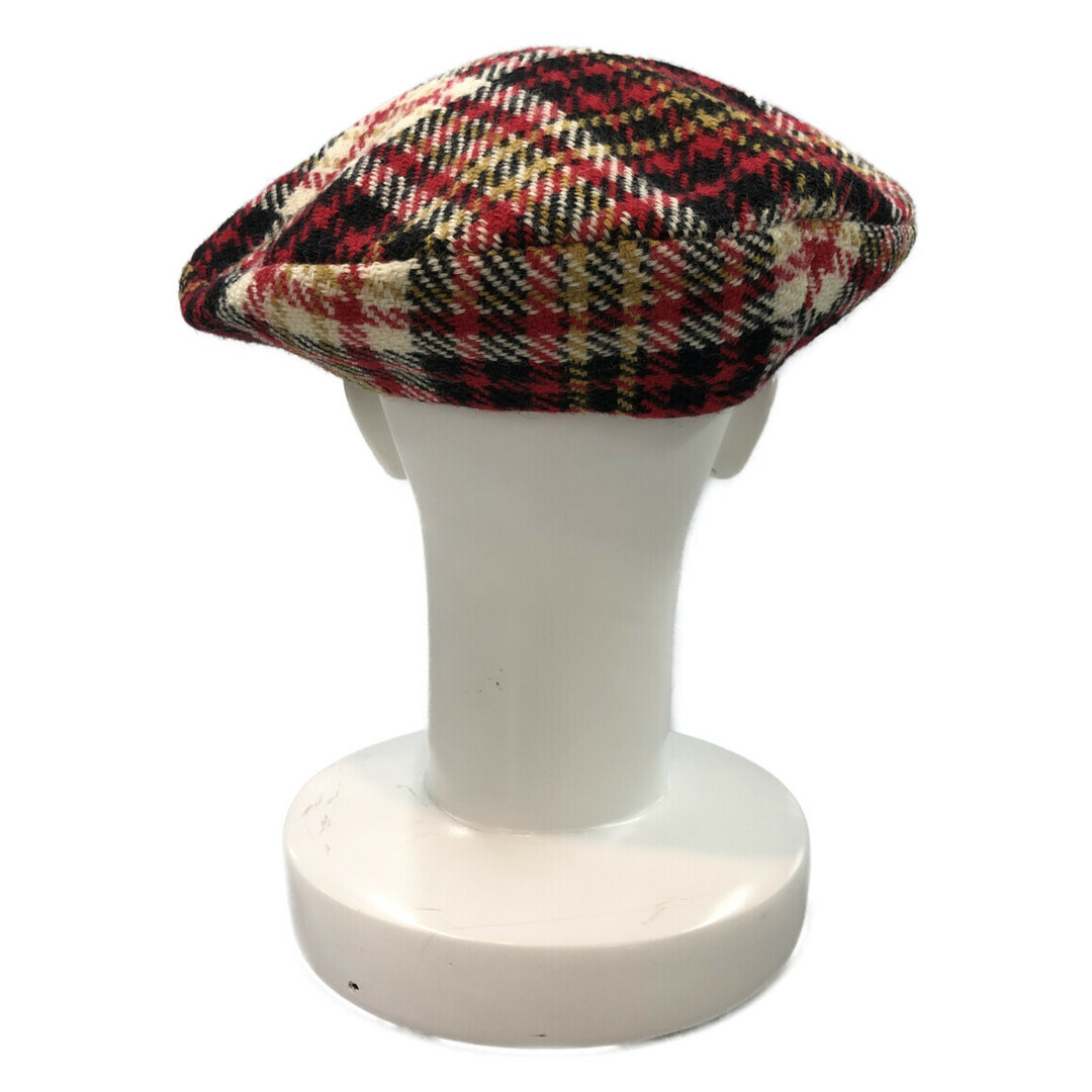 PRADA(プラダ)のプラダ PRADA ツイード ベレー帽 チェック柄    レディース M レディースの帽子(ハンチング/ベレー帽)の商品写真
