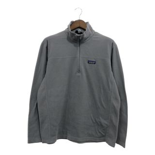 パタゴニア(patagonia)のpatagonia パタゴニア ハーフジップ マイクロD ジャケット フリース アウトドア グレー (メンズ L) 中古 古着 P6119(その他)