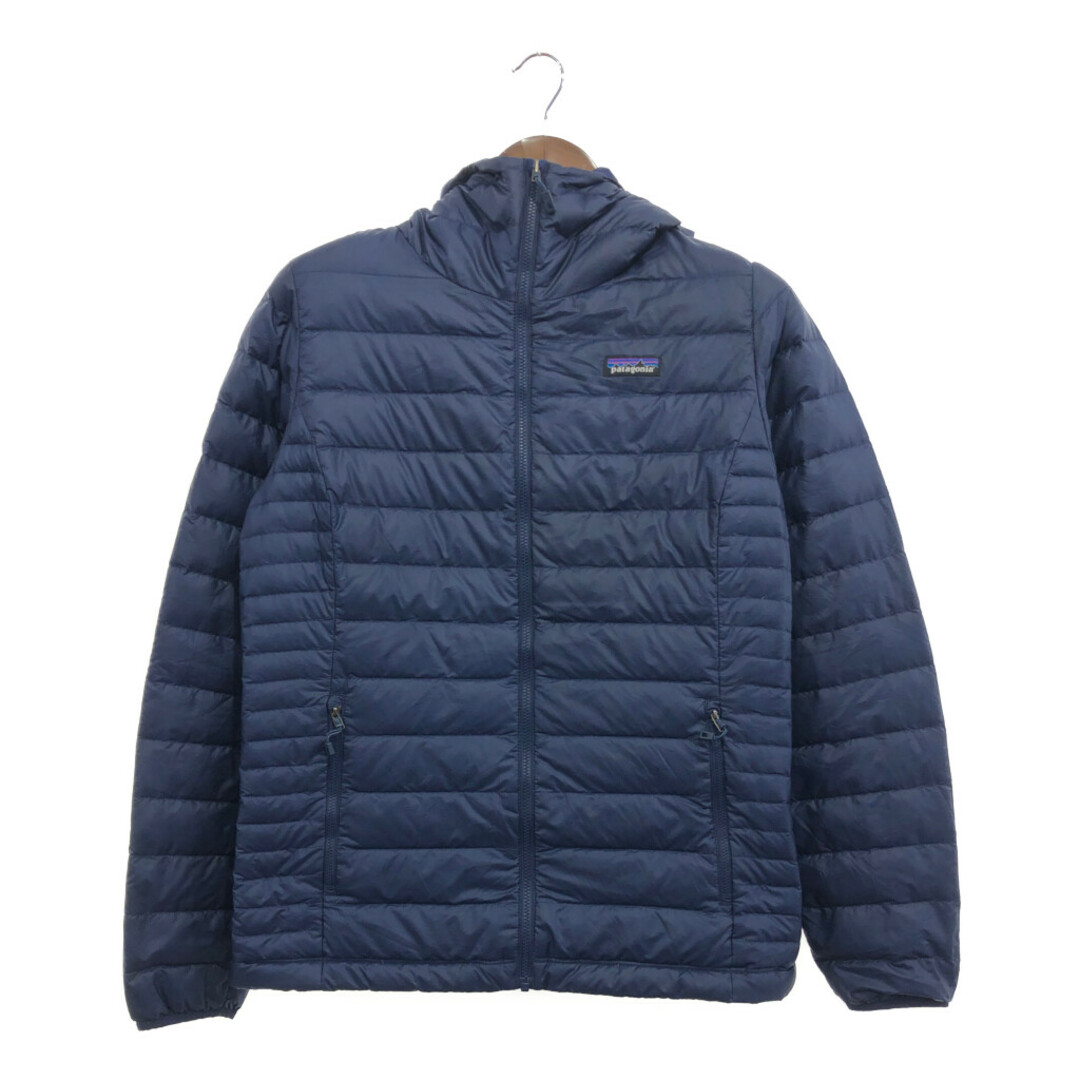 約67cm身幅patagonia パタゴニア ダウンセーター フーディー アウター アウトドア 防寒 ネイビー (レディース L)   P6128