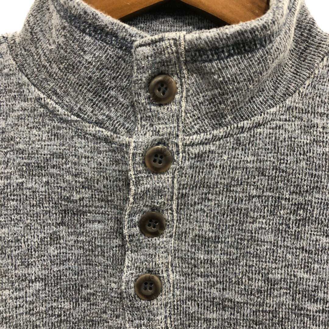 GAP(ギャップ)のGAP ギャップ ハイネック 長袖Ｔシャツ トップス カジュアル ブルー (メンズ L) 中古 古着 P6148 メンズのトップス(Tシャツ/カットソー(七分/長袖))の商品写真