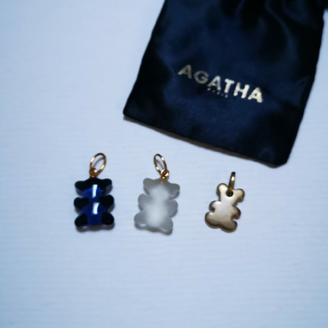 AGATHA(アガタ)のAGATHA🧸くま　チャーム　３種セット　袋つき レディースのアクセサリー(チャーム)の商品写真