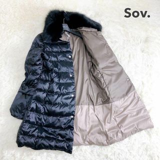 Sov. - ソブ Sov. ナイロンストレッチダウンコート フェイクファー ...