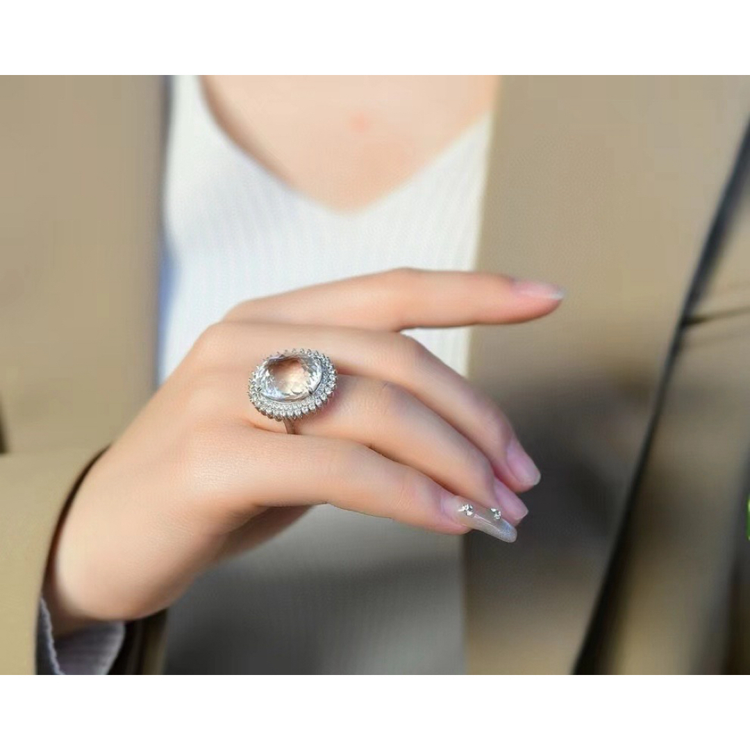⭐︎【高級】白水晶 リング s925 7.3g レディースのアクセサリー(リング(指輪))の商品写真