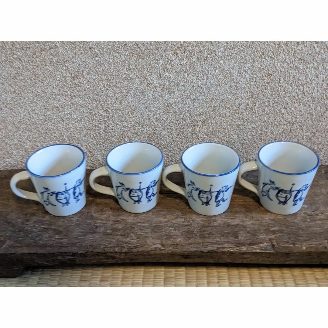 【新入荷】鳥獣戯画 コーヒーカップ　4点セット　珈琲　紅茶　マグカップ インテリア/住まい/日用品のキッチン/食器(食器)の商品写真