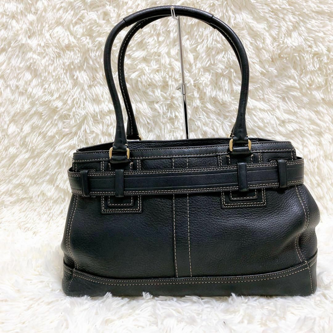 美品⭐︎コーチ COACH 本革 トートバッグ 黒 フリンジ