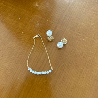 パール　ピアス　ブレスレット　セット(ピアス)