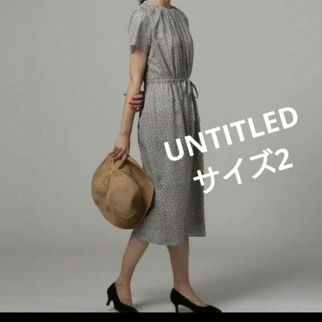 UNTITLED(アンタイトル)のUNTITLED　フラワーギャザーネックワンピース レディースのワンピース(ロングワンピース/マキシワンピース)の商品写真