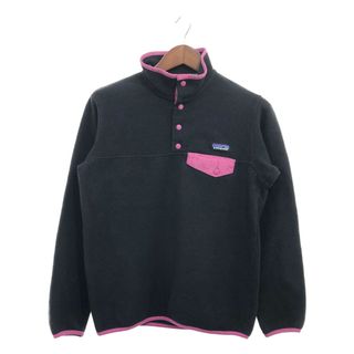 パタゴニア(patagonia)のpatagonia パタゴニア SYNCHILLA スナップT フリースジャケット アウター アウトドア ブラック (レディース M) 中古 古着 P6157(その他)