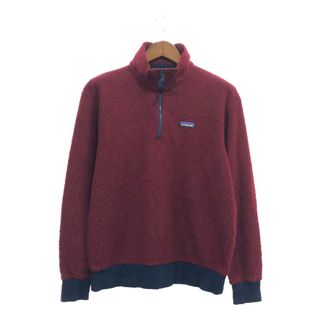 パタゴニア(patagonia)のpatagonia パタゴニア ウーリエステル ハーフジップ フリースジャケット アウター アウトドア ワインレッド (メンズ L) 中古 古着 P6167(その他)