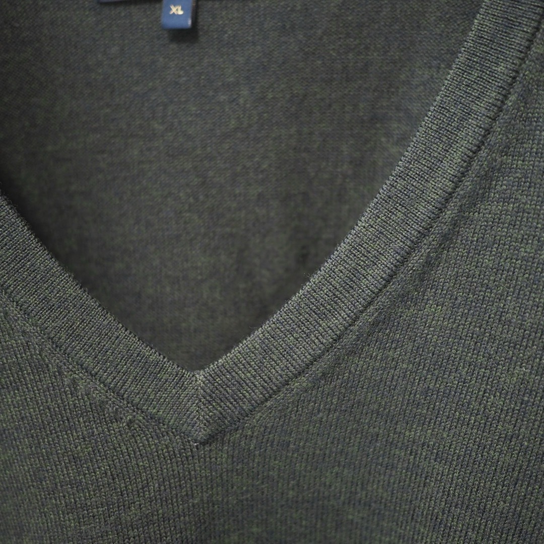 Brooks Brothers(ブルックスブラザース)のBROOKS BROTHERS エクストラファインメリノ Vネックニット-XL メンズのトップス(ニット/セーター)の商品写真