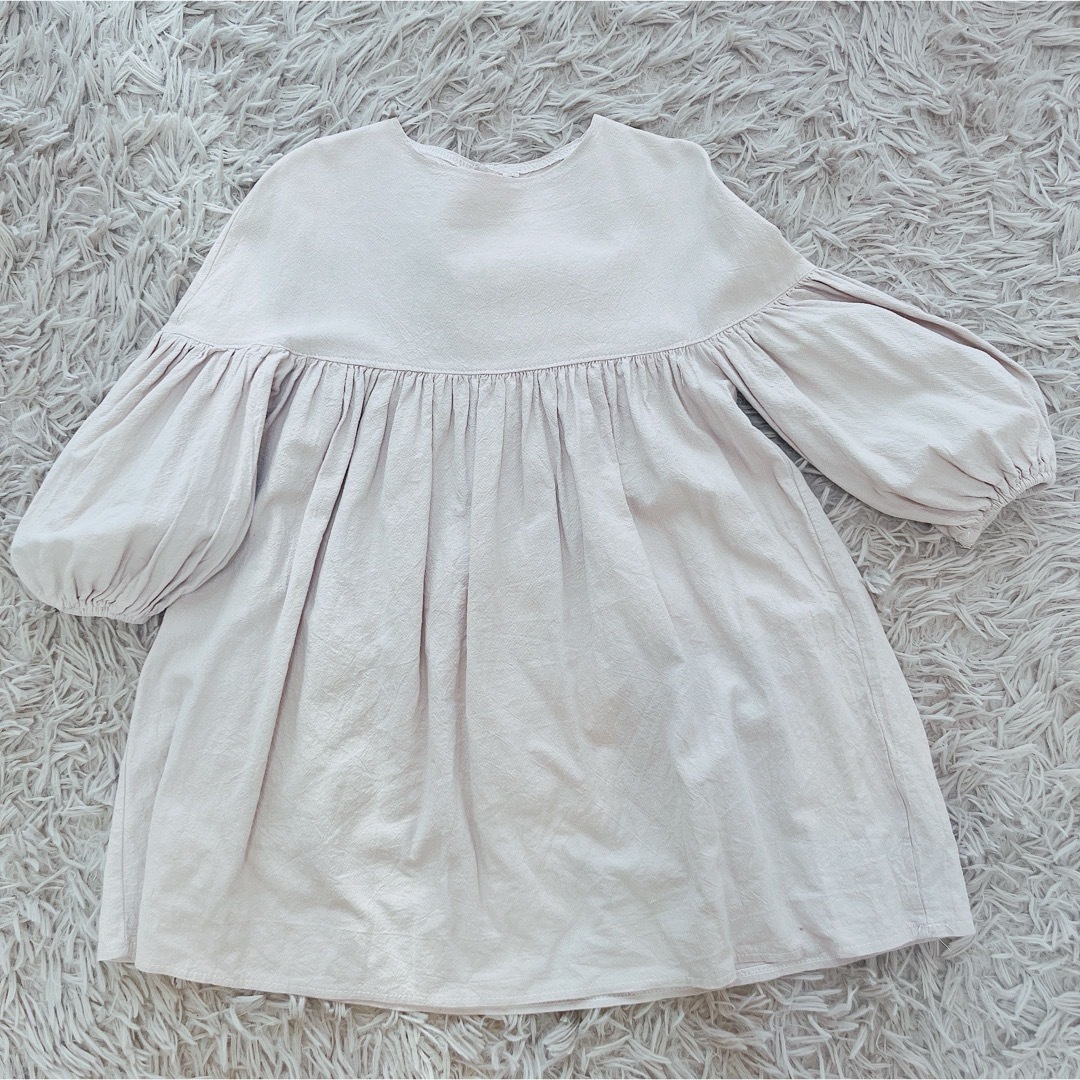 ZARA KIDS(ザラキッズ)のパフ袖ワンピース キッズ/ベビー/マタニティのキッズ服女の子用(90cm~)(ワンピース)の商品写真