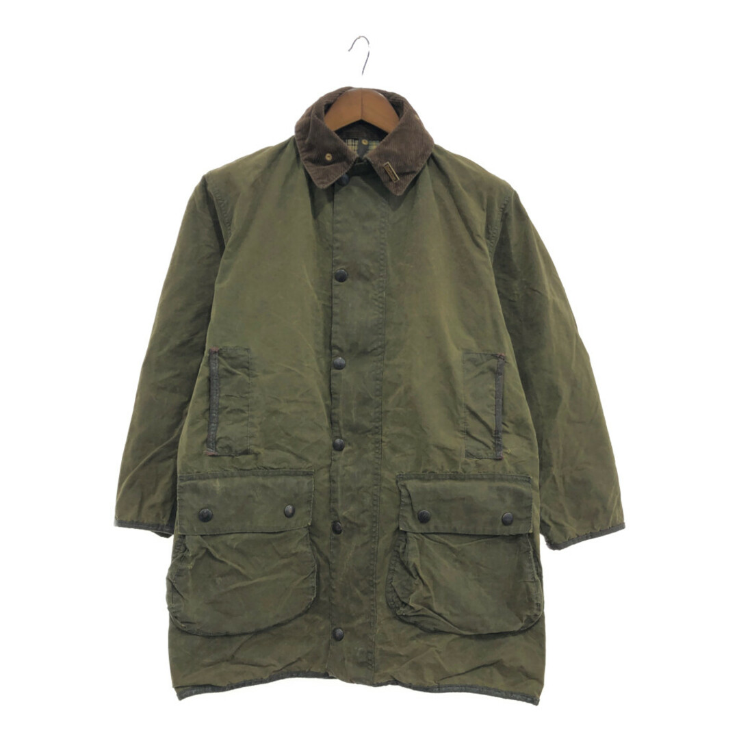 Barbour(バーブァー)の90年代 イングランド製 Barbour バブアー BEDALE ビデイル オイルドジャケット ユーロ カーキ (メンズ C38/97CM) 中古 古着 P6209 メンズのジャケット/アウター(その他)の商品写真