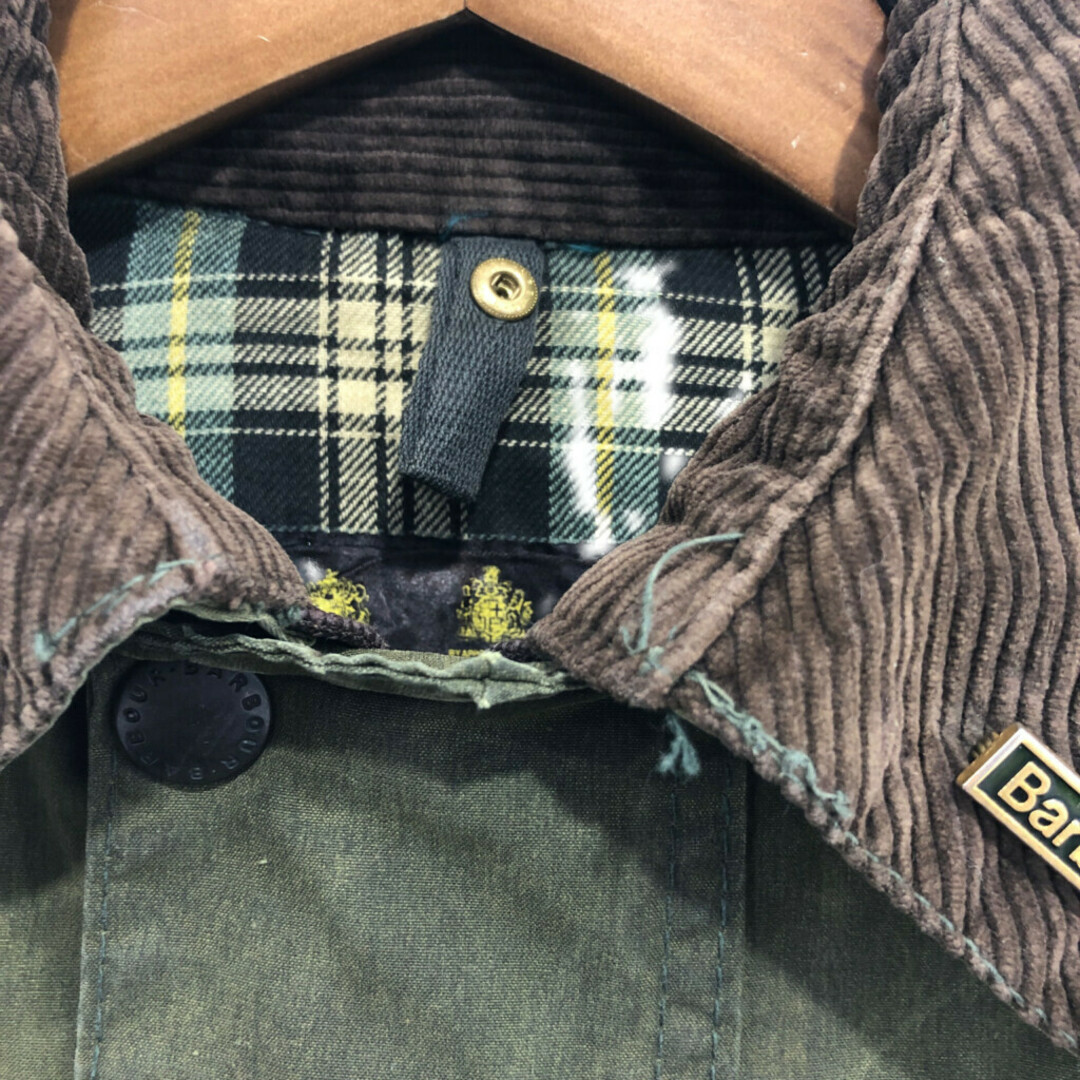 Barbour(バーブァー)の90年代 イングランド製 Barbour バブアー BEDALE ビデイル オイルドジャケット ユーロ カーキ (メンズ C38/97CM) 中古 古着 P6209 メンズのジャケット/アウター(その他)の商品写真