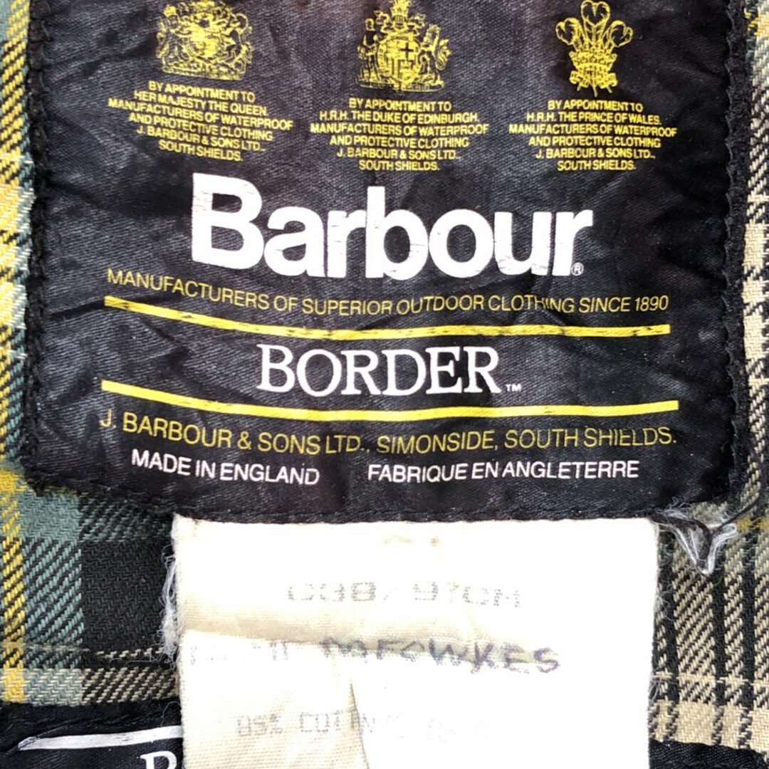 Barbour(バーブァー)の90年代 イングランド製 Barbour バブアー BEDALE ビデイル オイルドジャケット ユーロ カーキ (メンズ C38/97CM) 中古 古着 P6209 メンズのジャケット/アウター(その他)の商品写真