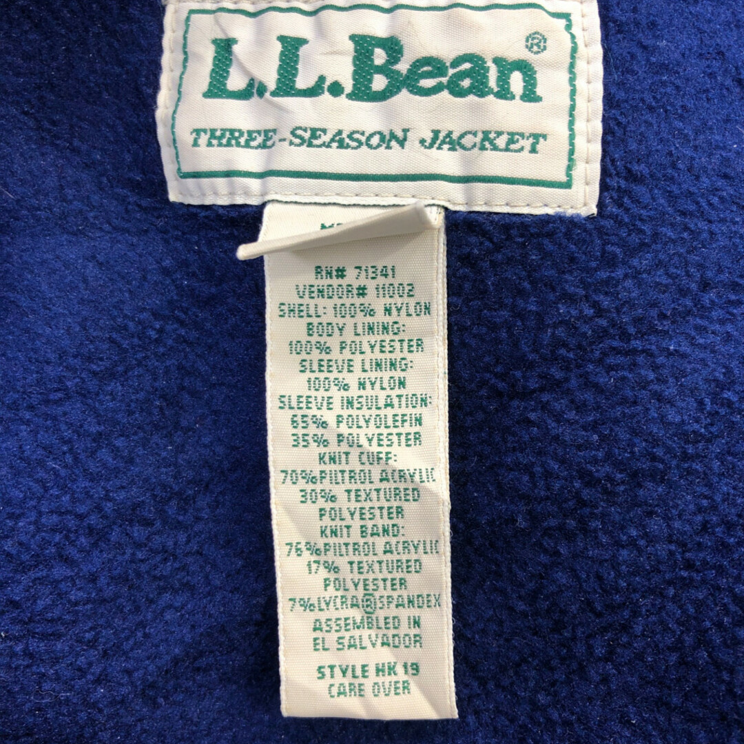 L.L.Bean(エルエルビーン)の90年代 L.L.Bean エルエルビーン THREE-SEASON JACKET ジャケット アウトドア キャンプ アウター ブルー (メンズ XL) 中古 古着 P6247 メンズのジャケット/アウター(その他)の商品写真
