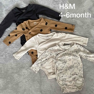 エイチアンドエム(H&M)のH&M ベビー　子供服　ロンパース ４枚セット　70(ロンパース)