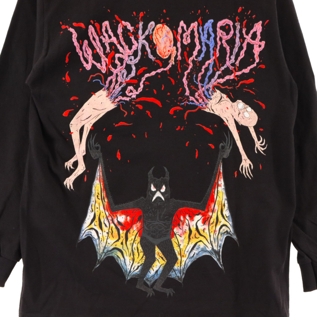 WACKO MARIA(ワコマリア)のWACKO MARIA ワコマリア 24SS NECKFACE / LONG SLEEVE T-SHIRT ネックフェイス バックプリント 長袖Tシャツ ブラック NECKFACE-WM-LT02 メンズのトップス(Tシャツ/カットソー(七分/長袖))の商品写真