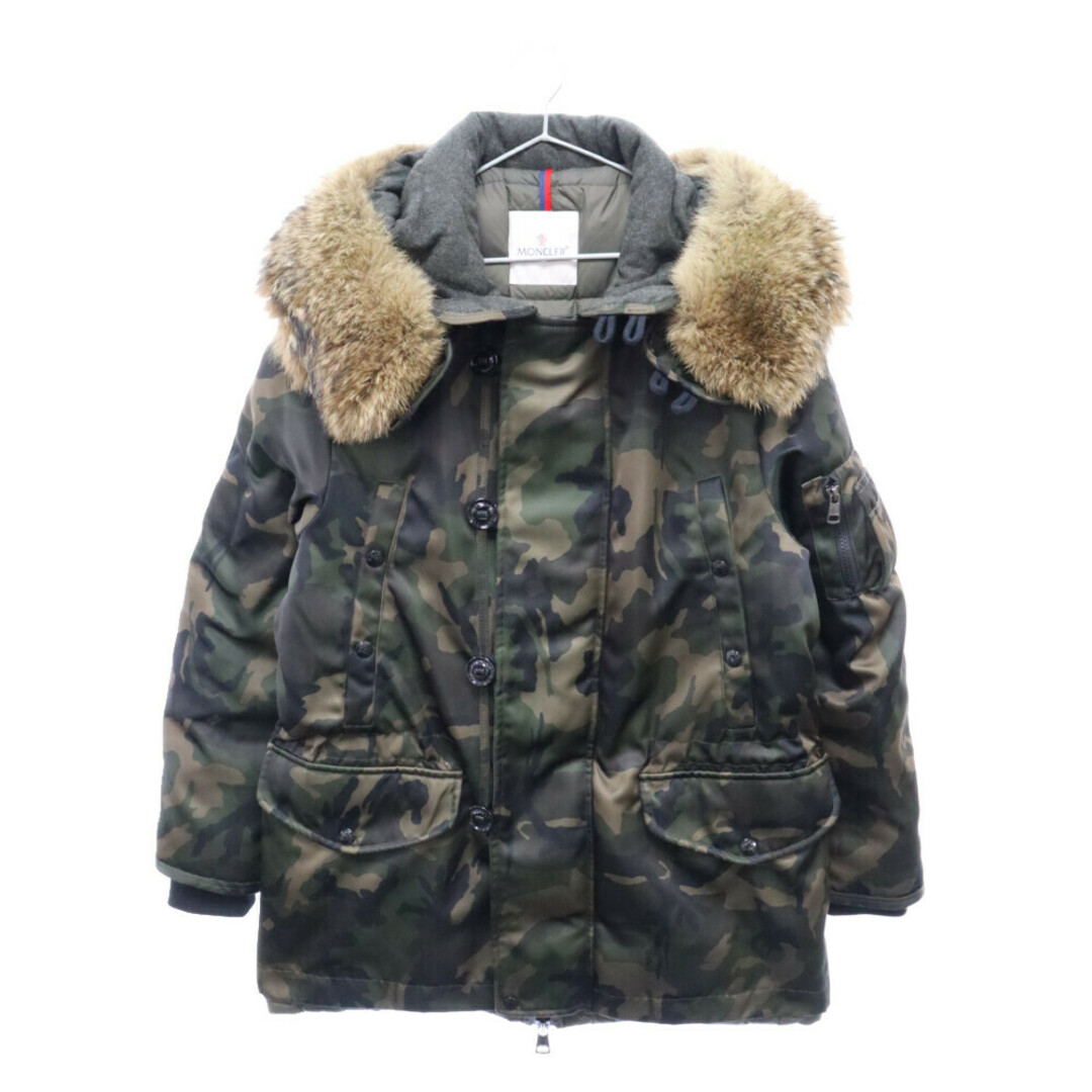 MONCLER(モンクレール)のMONCLER モンクレール 16AW RONIER N-3B DOWN JACKET ロニーア コヨーテファー カモフラ柄 ダウンコート グリーン B20914230825 メンズのジャケット/アウター(フライトジャケット)の商品写真