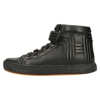 エルメス(Hermes)のHERMES エルメス Lennox Coryedosian high-cut sneakers レノックス レザーハイカットスニーカー シューズ ブラック(スニーカー)