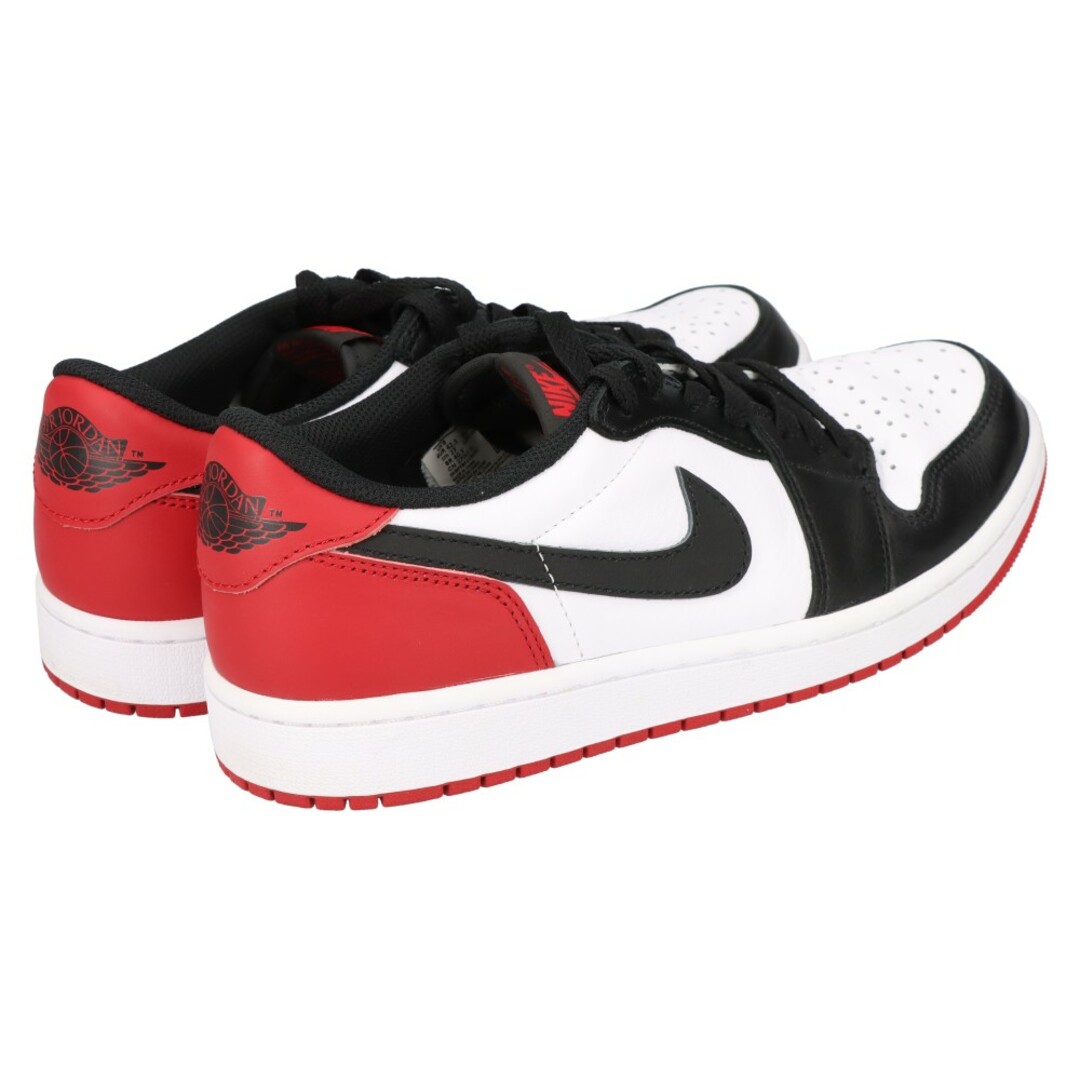 NIKE ナイキ AIR JORDAN 1 RETRO LOW OG BLACK TOE エアジョーダン1 ブラックトゥ ローカットスニーカー ホワイト/レッド US10.5/28.5cm CZ0790-106