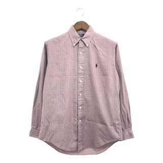 ポロラルフローレン(POLO RALPH LAUREN)の90年代 Polo by Ralph Lauren ラルフローレン YARMOUTH ボタンダウン チェック 長袖シャツ レッド (メンズ 15) 中古 古着 P6374(シャツ)